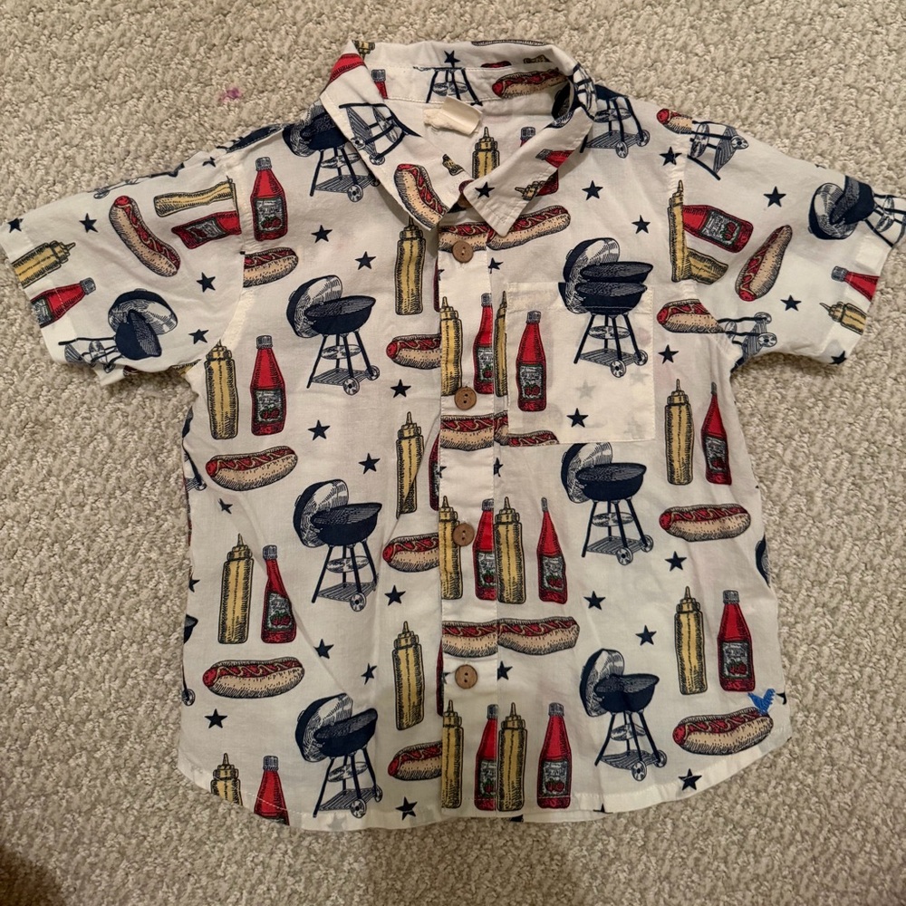 Kids BBQ Print Shirt